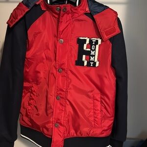 Tommy Hilfiger Kids Red and Black Puffer Jacket